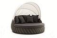 Rattan Sun Lounger With Canopy
